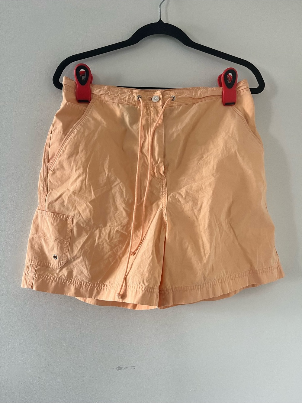 Vintage Lauren Ralph Lauren Orange 100% Cotton Shorts 10 Coastal Beach Hiking